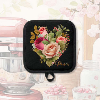 Loving Floral  Heart Pot Holder
