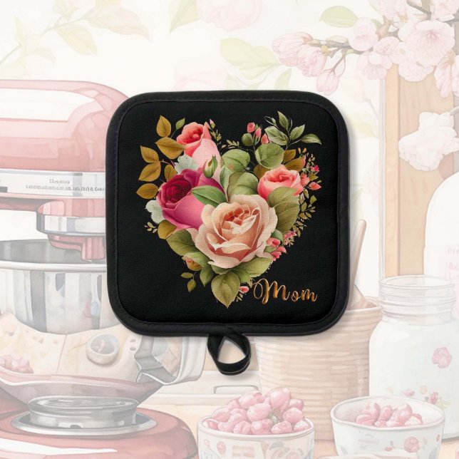 Loving Floral  Heart Pot Holder (Creator Uploaded)