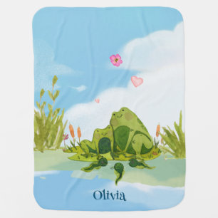 Loving Frog Family Baby Blanket