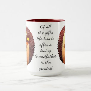 Loving Grandfather Inspirational Quote Hedgehog Mug