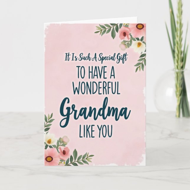Loving Grandma Message Art Card (Front)