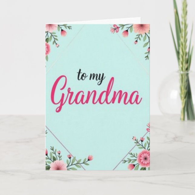 Loving Grandma Painted Card (Front)