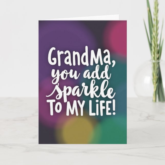 Loving Grandma Sparkle Art Card (Front)
