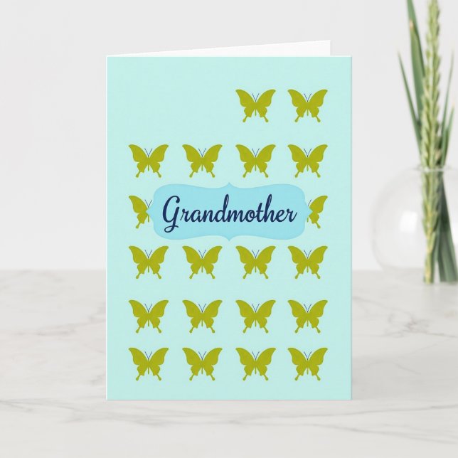 Loving Grandmother Butterfly Card (Front)