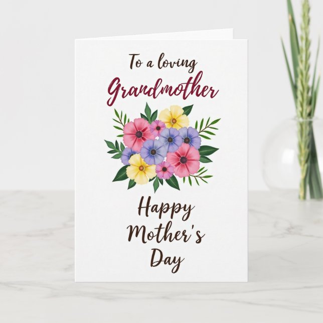Loving Grandmothers Day Bloom Card (Front)