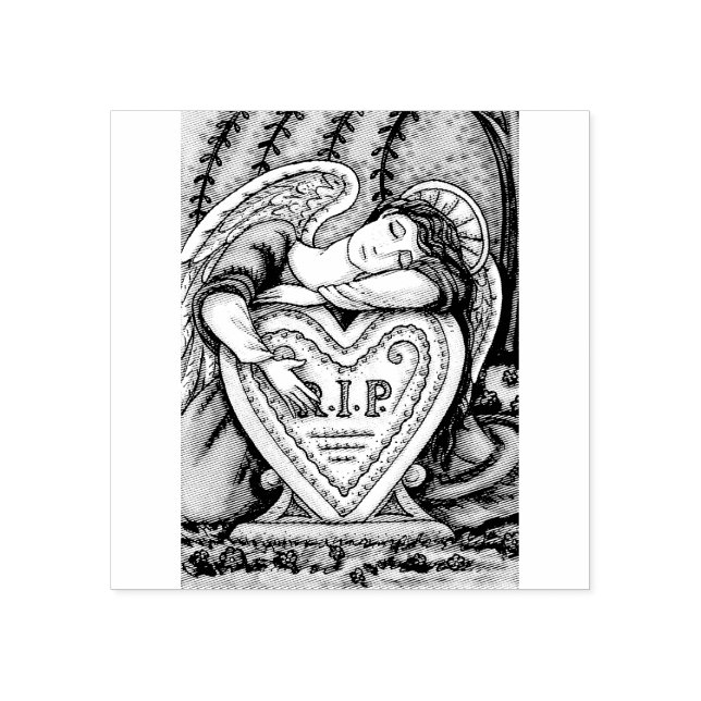 LOVING GUARDIAN ANGEL CEMETERY, GRAVE RUBBER STAMP (Imprint)