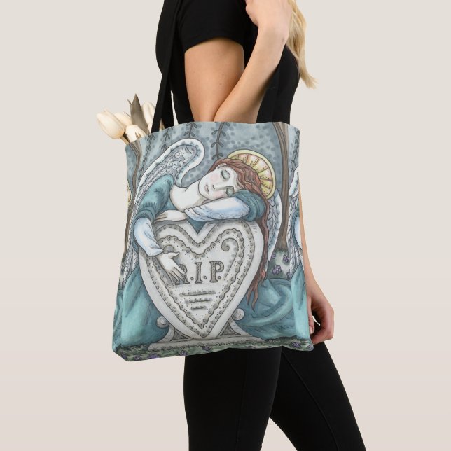 LOVING GUARDIAN ANGEL, CEMETERY TOTE BAG (Close Up)