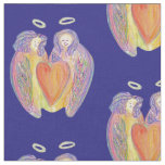 Loving Guardian Angel Heart Art Fabric Material