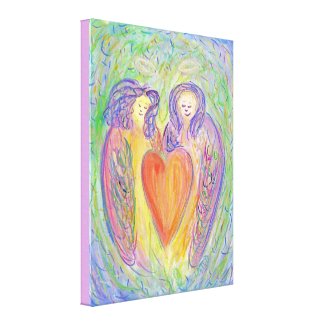 Loving Guardian Angels Art Wrapped Canvas Painting