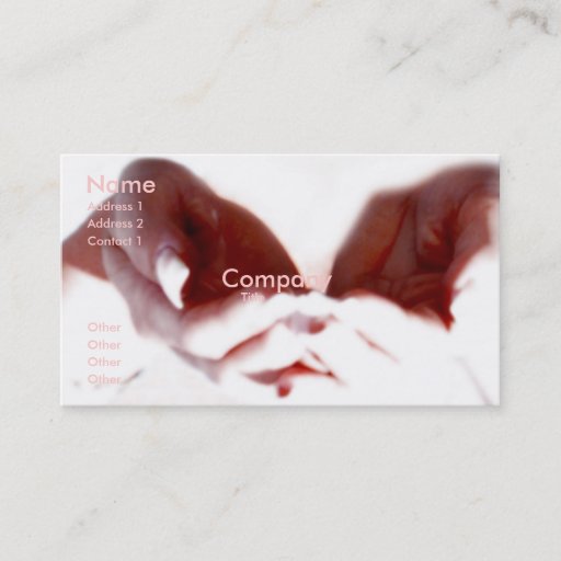 Customizable Loving Hands Business Card