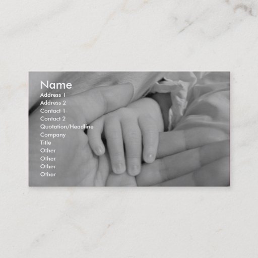 Customizable Loving Hands Child Care Business Card Business Card Template