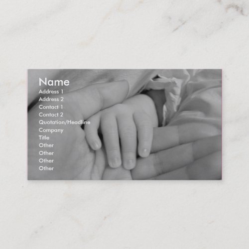 Loving Hands Child Care Business Card