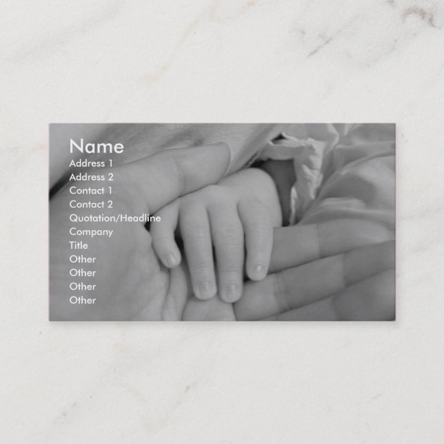 Loving Hands Child Care Business Card (Front)