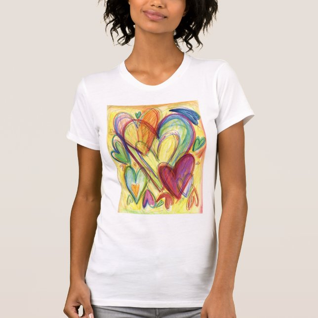 Loving Healing Hearts Art Custom T-Shirt (Front)