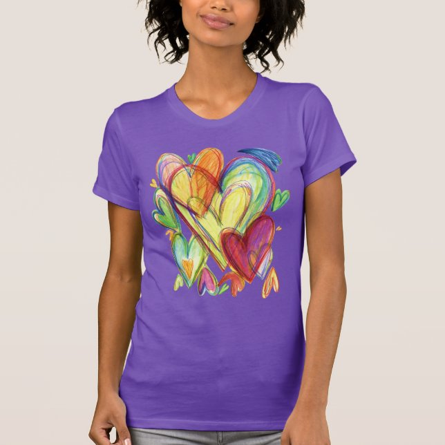 Loving Healing Hearts Art Custom T-Shirts (Front)