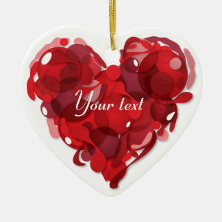 Loving heart for valentine's day ceramic ornament