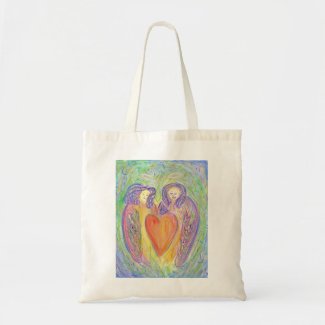Loving Heart Guardian Angel Art Tote Bag