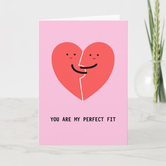 Loving Heart Puzzle Perfect Fit Valentine Love     Card (Front)
