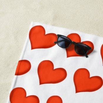 Loving Hearts Beach Towel by Shenanigins at Zazzle