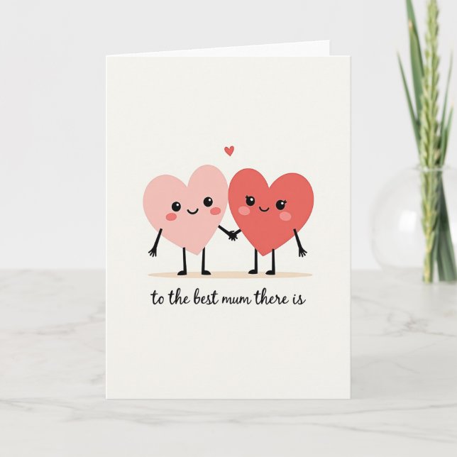 Loving Hearts Best Mum Card (Front)