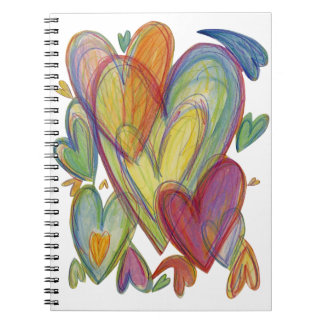 Loving Hearts Colorful Love Art Journal Notebook