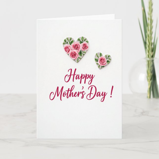 Loving Hearts Mothers Day Card (Front)