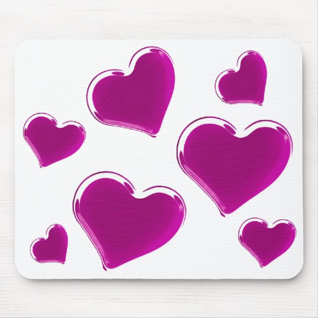 Loving Hearts Mouse Pad (Front)