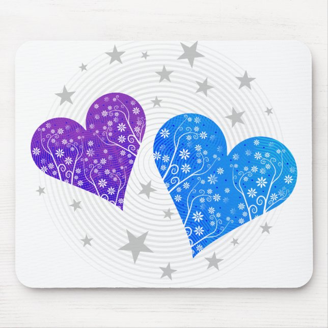 Loving Hearts Mouse Pad (Front)