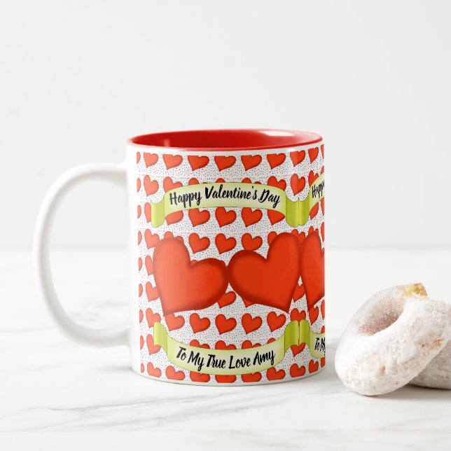 Loving Hearts Mug (With Donut)