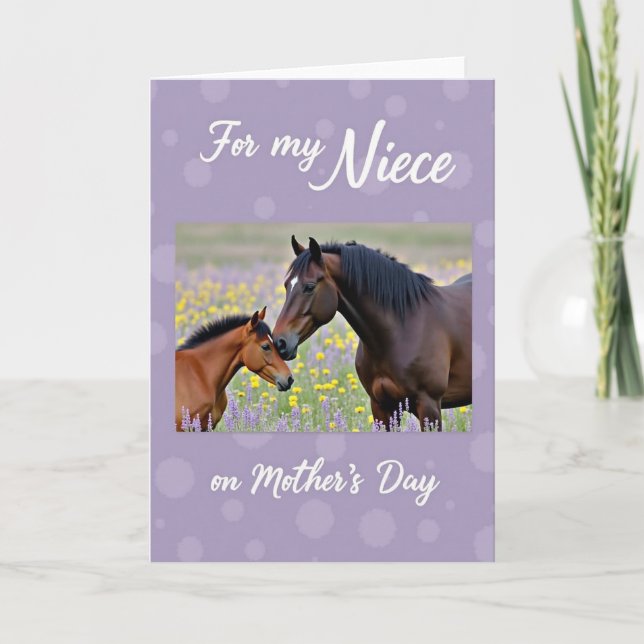 Loving Horse Mothers Day Card (Front)