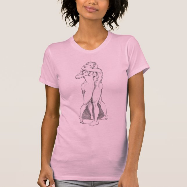 Loving Hug Shirt Embracing Figure Study Women's T- (Front)