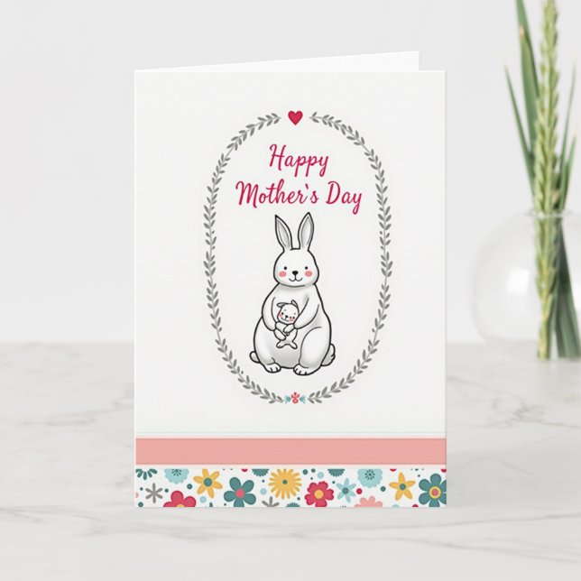 Loving Illustration Mothers Day Card (Front)