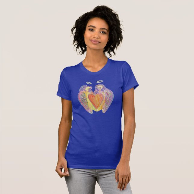 Loving Kind Guardian Angels Art Women's T-Shirts (Front Full)