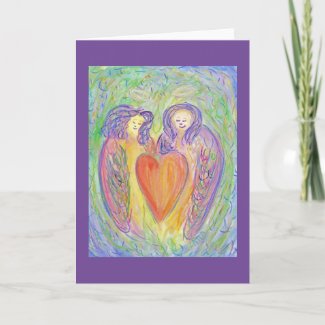 Loving Kind Guardian Angels Custom Greeting Card