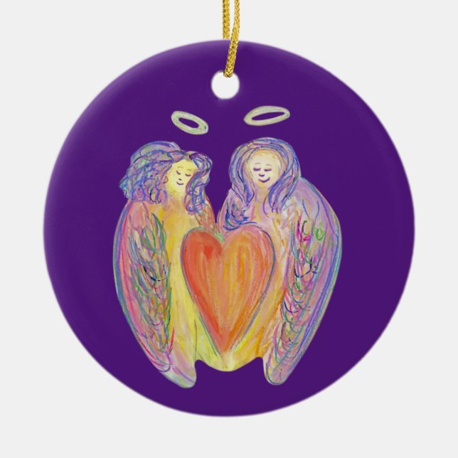 Loving Kind Guardian Angels Holiday Gift Ornament (Front)