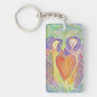 Loving Kindness Guardian Angel Custom Art Keychain