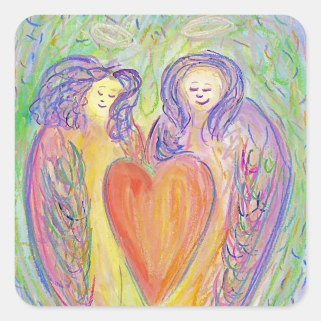 Loving Kindness Guardian Angels Art Decal Stickers (Front)