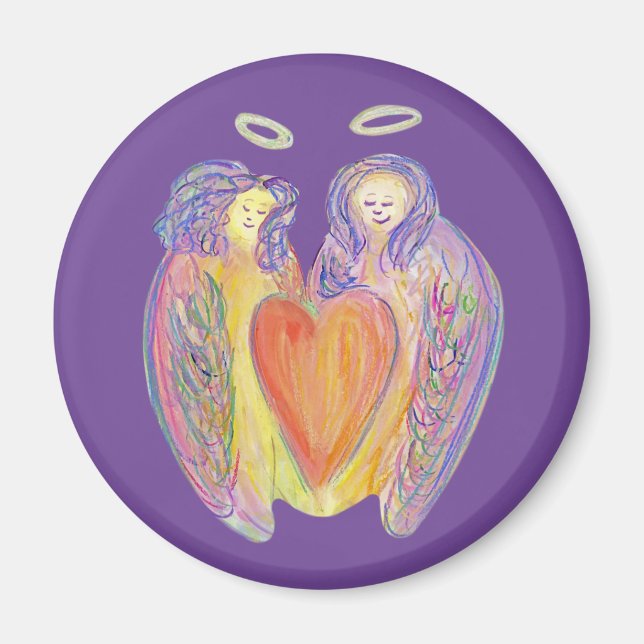 Loving Kindness Guardian Angels Art Fridge Magnet (Front)