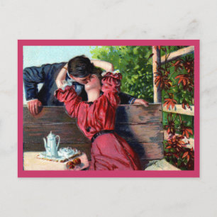 Loving Kiss Valentine Postcard