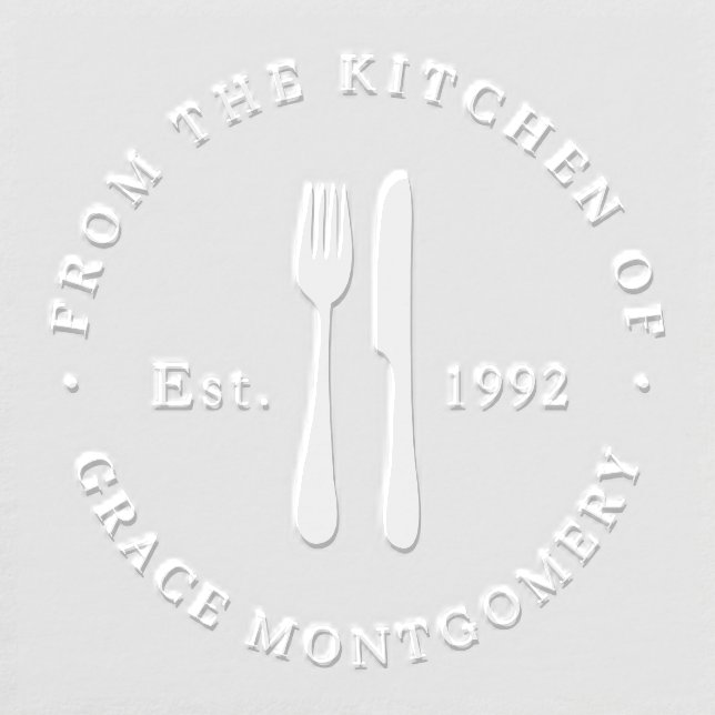 Loving Kitchen Food Custom Seal Embosser (Design)