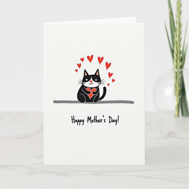 Loving Kitten Mothers Day Card (Front)