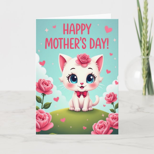 Loving Kitty Mothers Day Card (Front)