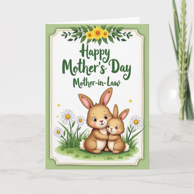 Loving Lagomorph Mothers Day Card (Front)