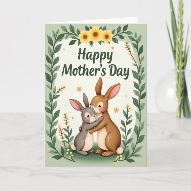Loving Lagomorphs Mothers Day Card (Front)