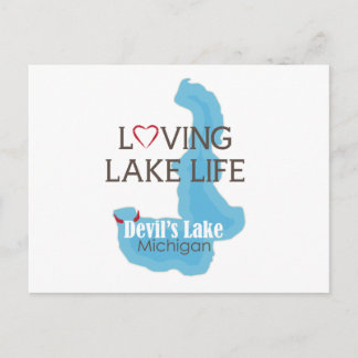 Loving Lake Life, Devil's Lake, Michigan Postcard