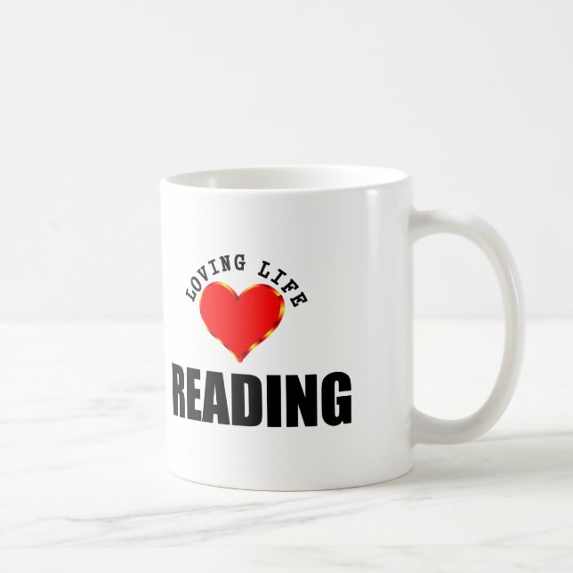 Loving Life Reading Coffee Mug (Right)