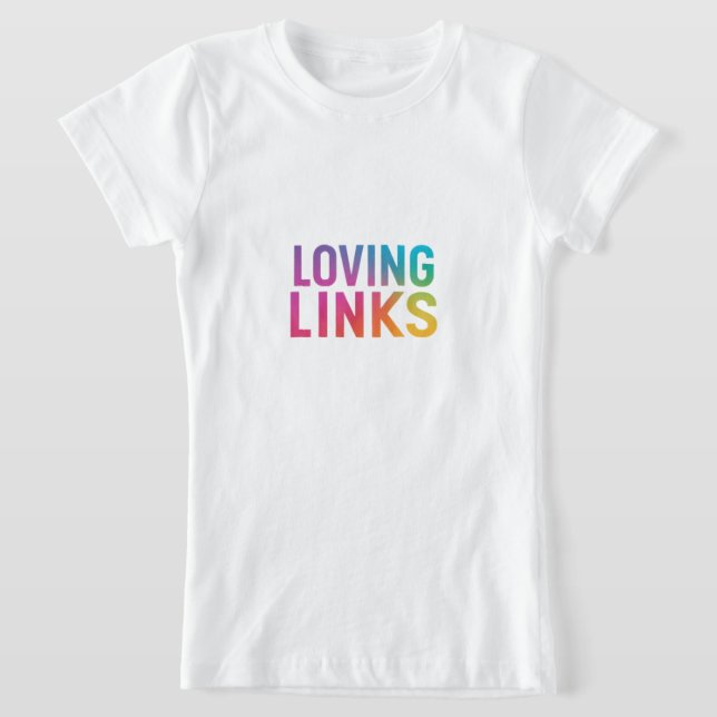 "Loving Links" features a charming t-shirt design  (Laydown)