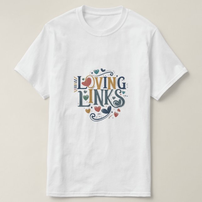 "Loving Links" features a charming t-shirt design (Design Front)