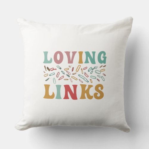 Loving links pillow