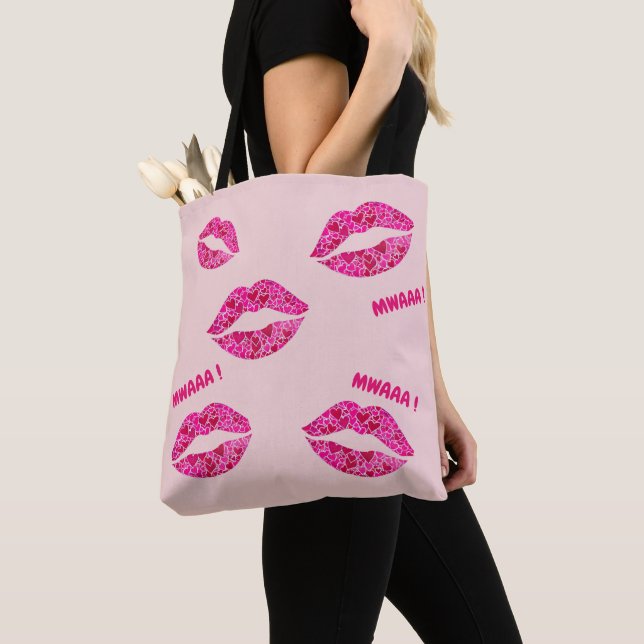 Loving Lips 01 MWAAA! Tote Bag (Close Up)